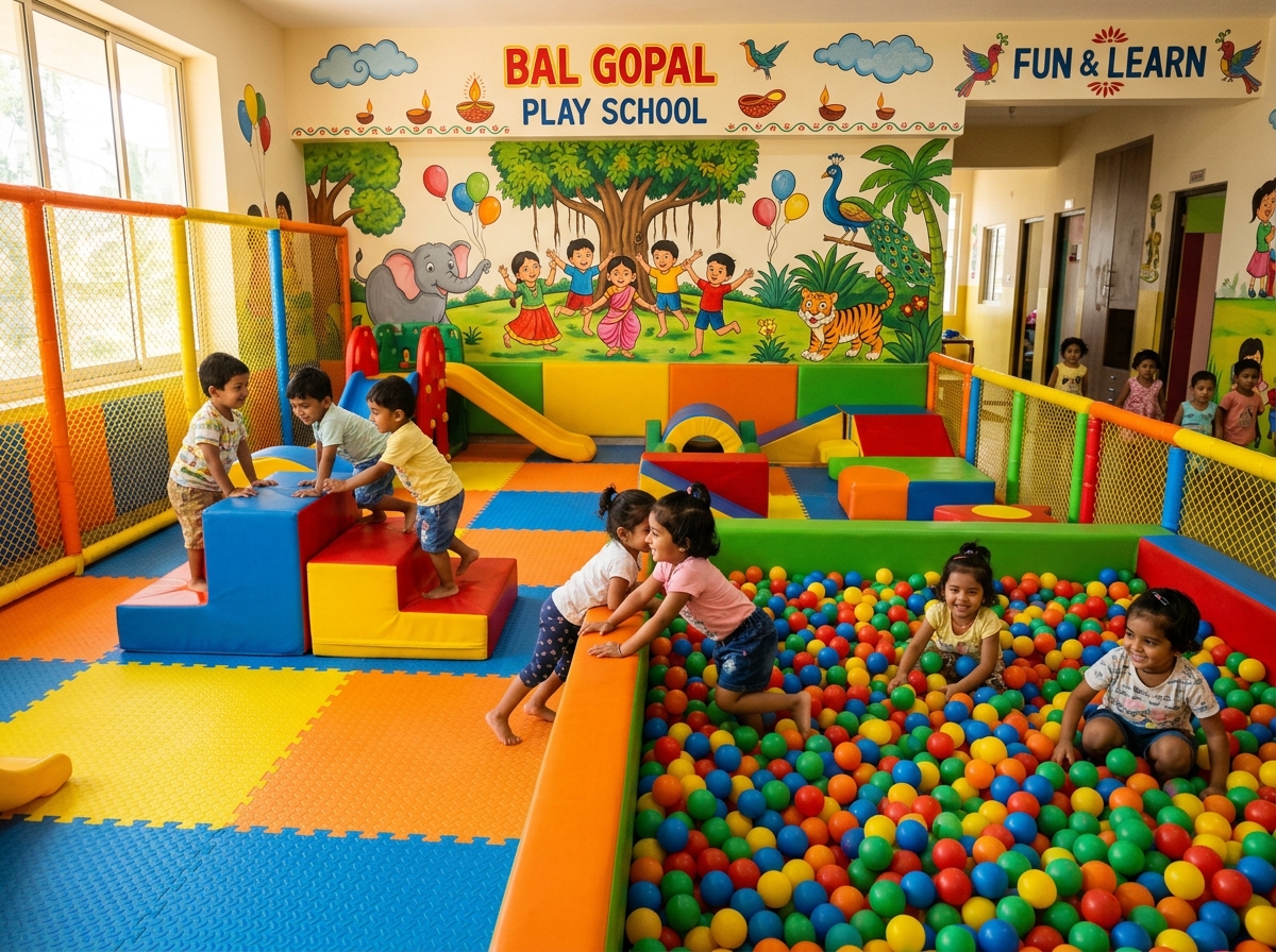 Sensory play with ball pit